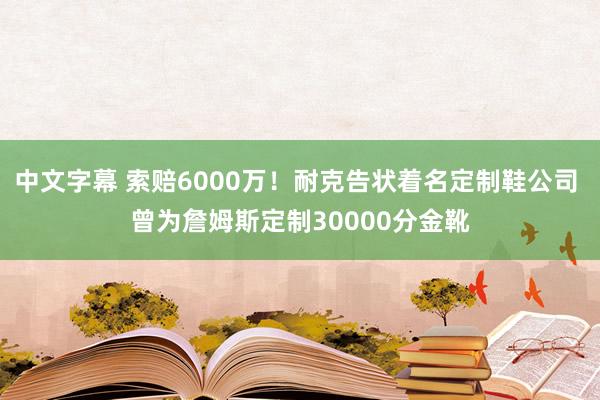 中文字幕 索赔6000万！耐克告状着名定制鞋公司 曾为詹姆斯定制30000分金靴