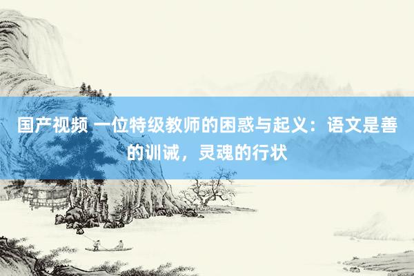 国产视频 一位特级教师的困惑与起义：语文是善的训诫，灵魂的行状