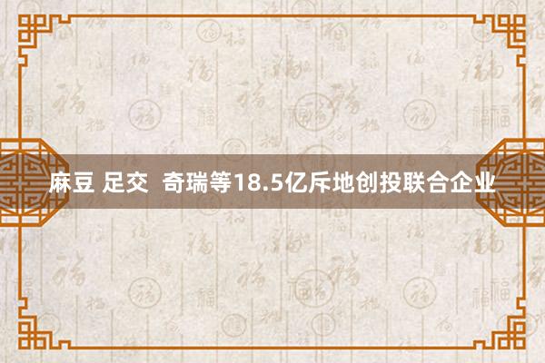 麻豆 足交  奇瑞等18.5亿斥地创投联合企业