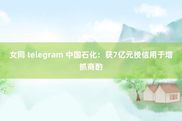 女同 telegram 中国石化：获7亿元授信用于增抓商酌