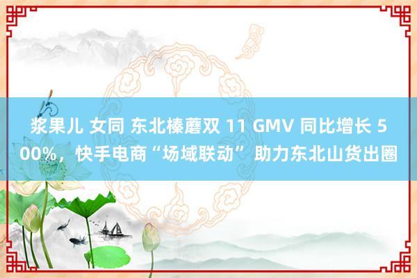 浆果儿 女同 东北榛蘑双 11 GMV 同比增长 500%，快手电商“场域联动” 助力东北山货出圈