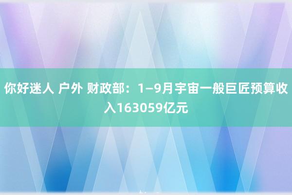 你好迷人 户外 财政部：1—9月宇宙一般巨匠预算收入163059亿元