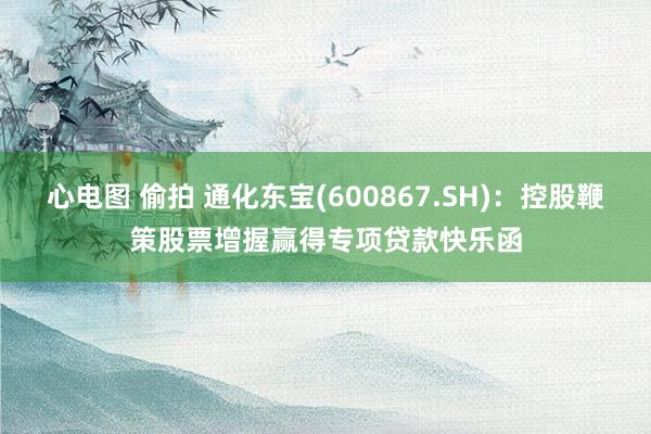 心电图 偷拍 通化东宝(600867.SH)：控股鞭策股票增握赢得专项贷款快乐函