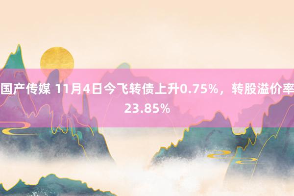 国产传媒 11月4日今飞转债上升0.75%，转股溢价率23.85%