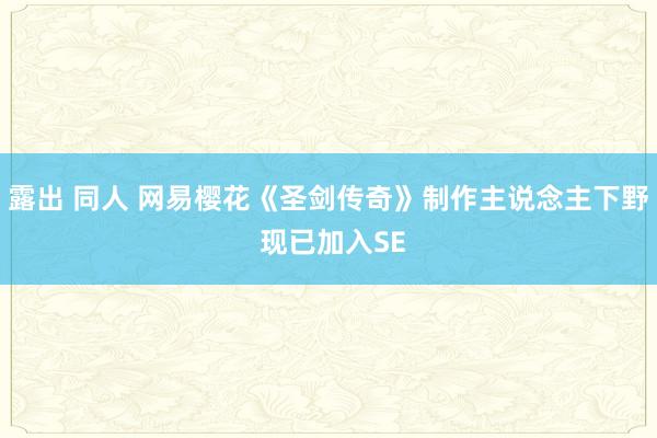 露出 同人 网易樱花《圣剑传奇》制作主说念主下野 现已加入SE