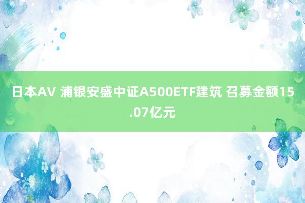 日本AV 浦银安盛中证A500ETF建筑 召募金额15.07亿元